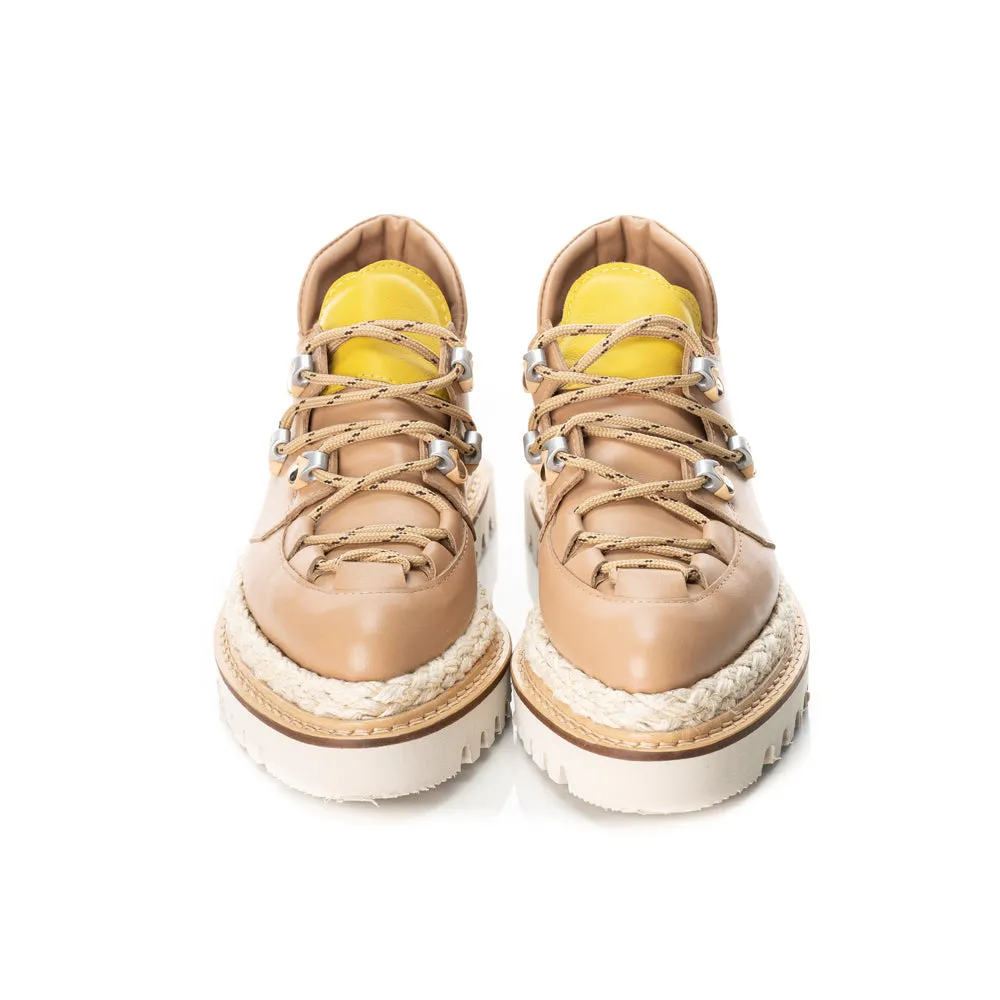Acid Cloud beige & yellow leather shoes