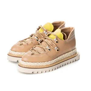 Acid Cloud beige & yellow leather shoes