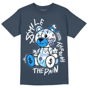 AJ 6 Midnight Navy DopeSkill T-shirt Smile Throught The Pain Graphic