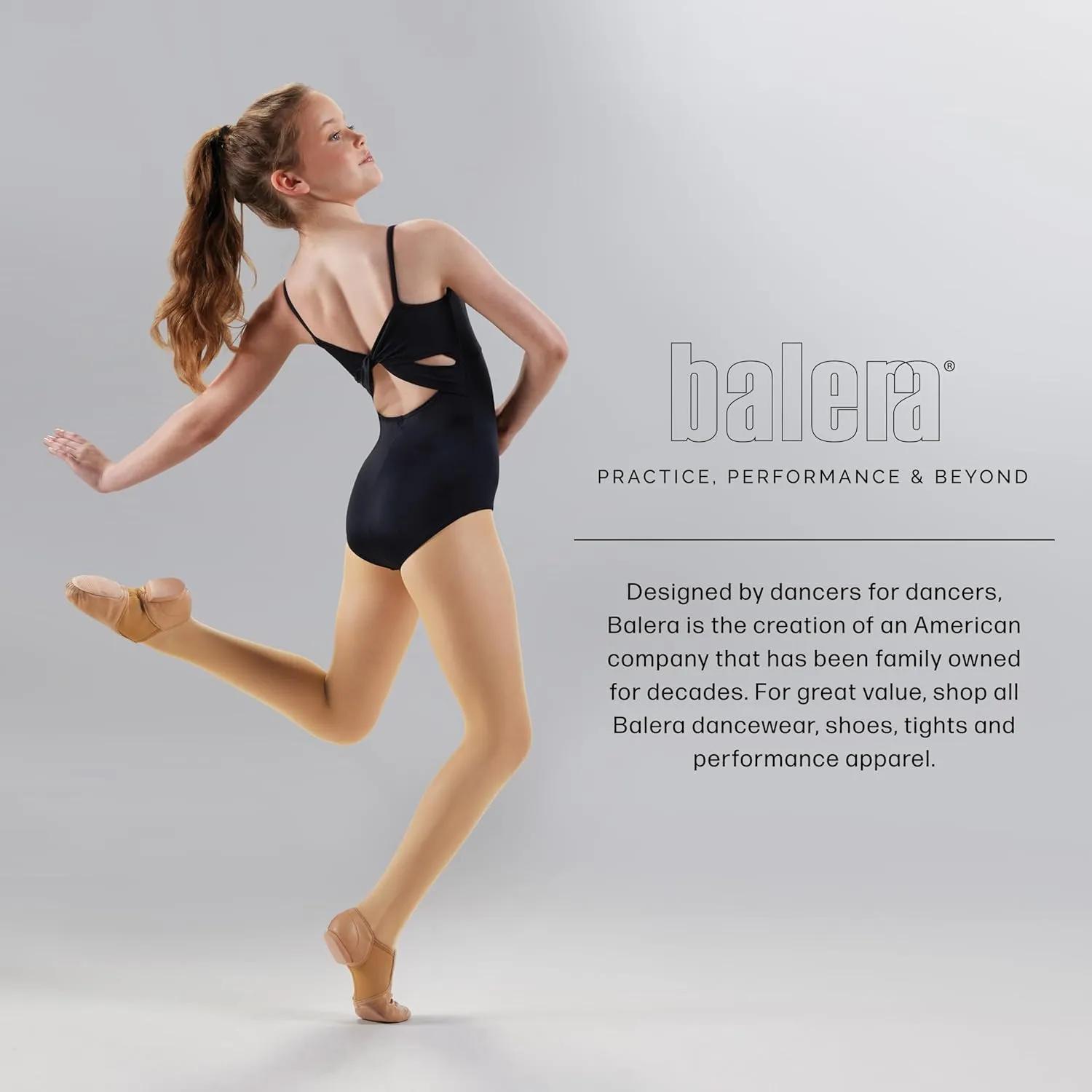 Balera Leather Full-Sole Ballet Shoe for Girls & Women Perfect for Dance