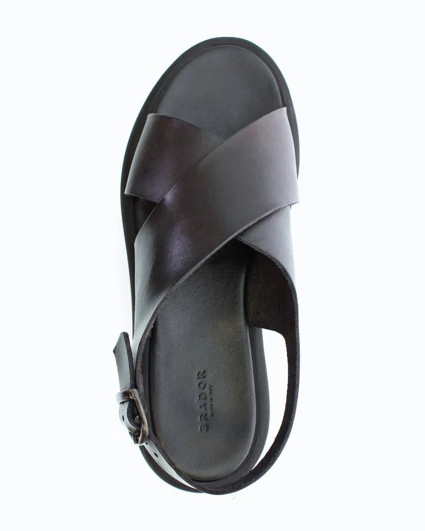 Brador Wrap Platform Sandal in Nero