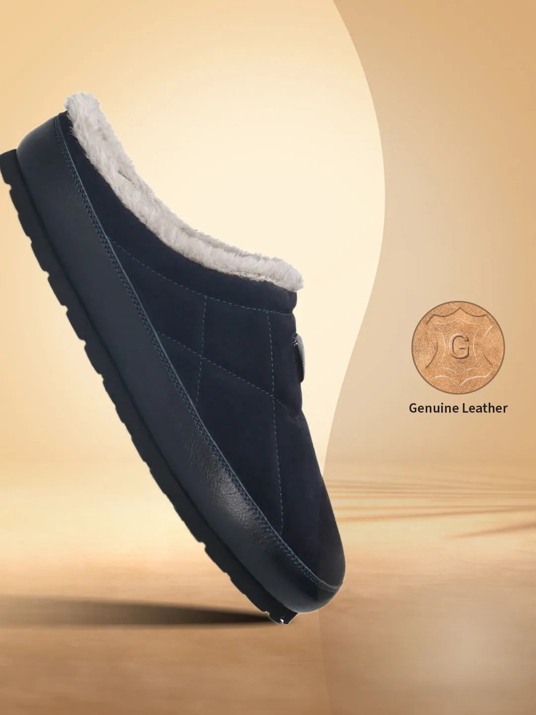 bugatti Dark Blue Premium Leather Sandals