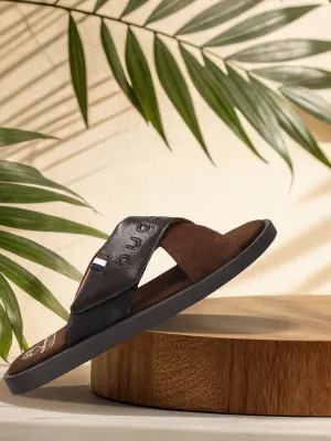 Bugatti Dark Brown Premium Leather Sandal