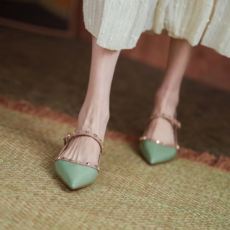 Charlotte Rivet Slingback Flats