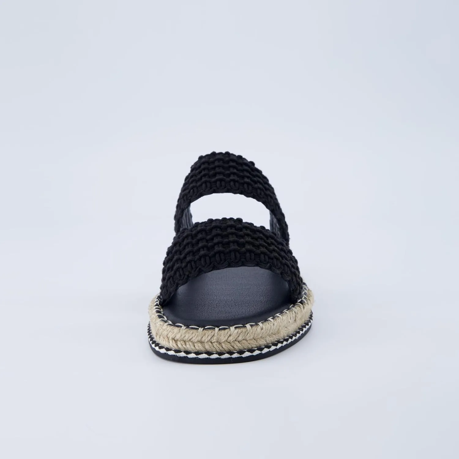 CUSHIONAIRE Bhendi Womens Espadrille Slide Sandal  Faux Leather Double Strap with Jute-Wrapped Sole & Cushioned Footbed