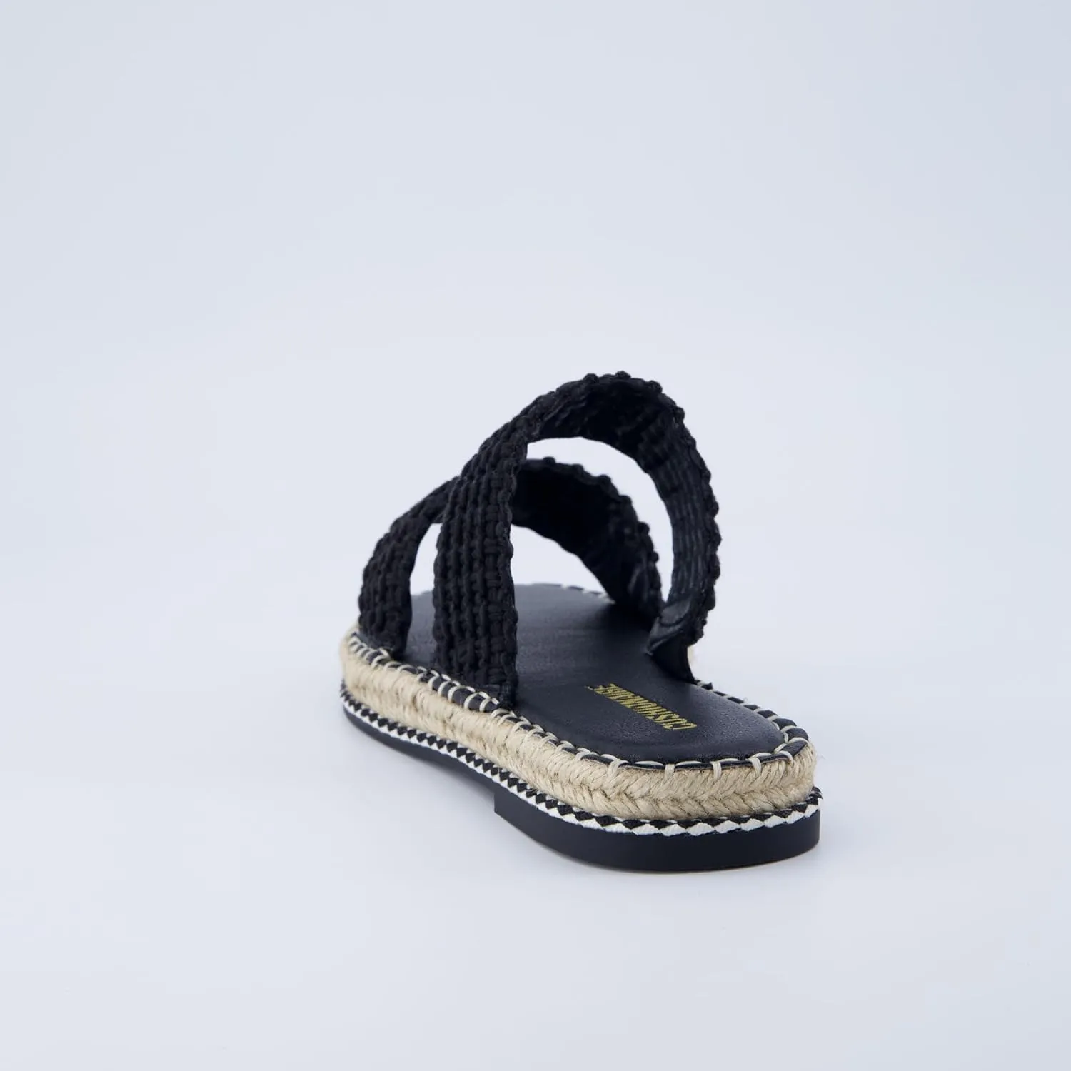 CUSHIONAIRE Bhendi Womens Espadrille Slide Sandal  Faux Leather Double Strap with Jute-Wrapped Sole & Cushioned Footbed