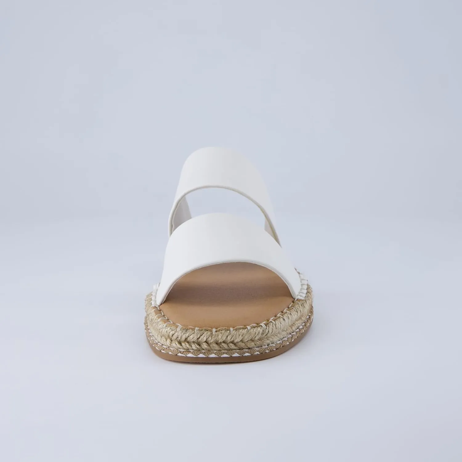 CUSHIONAIRE Bhendi Womens Espadrille Slide Sandal  Faux Leather Double Strap with Jute-Wrapped Sole & Cushioned Footbed