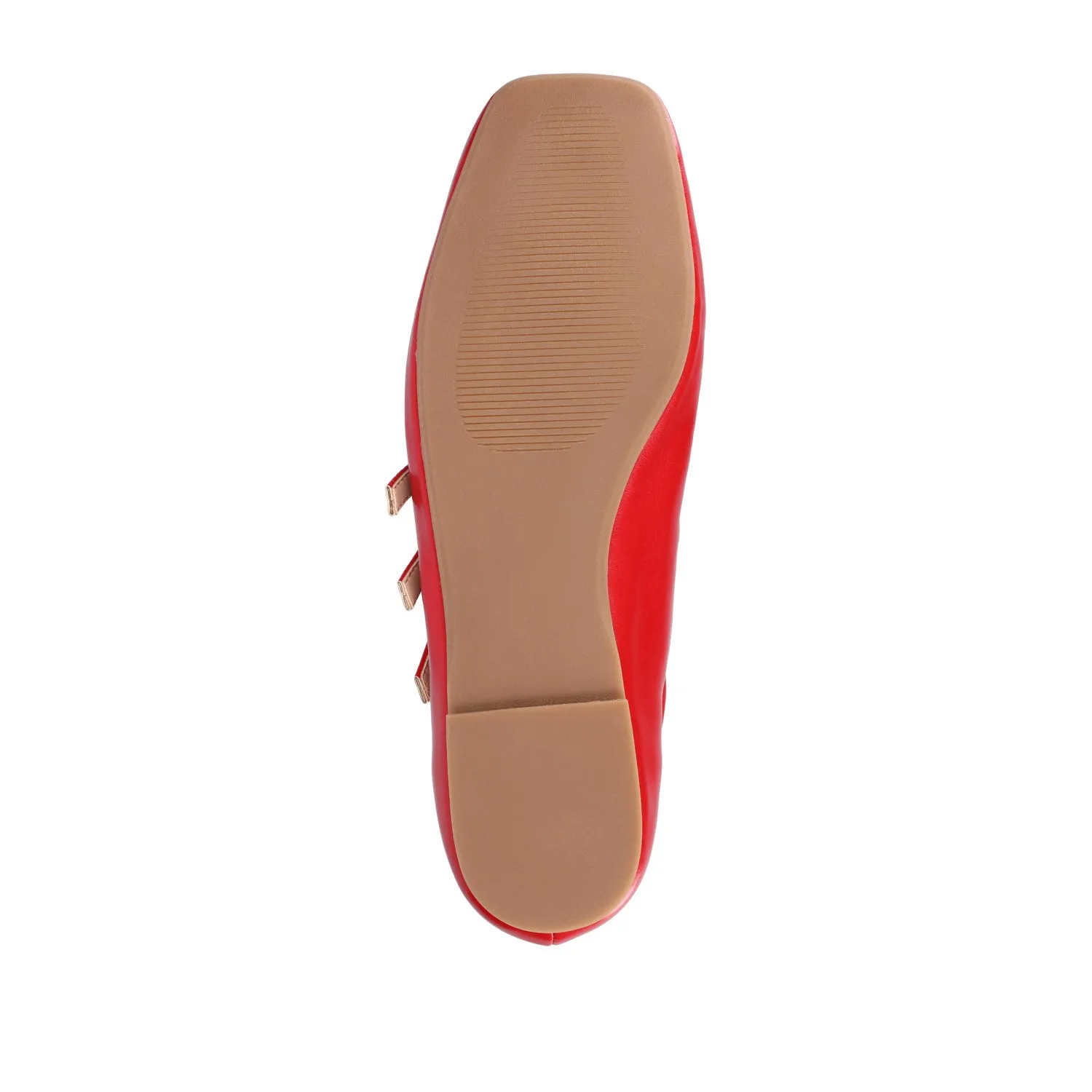 DARLIN FAUX LEATHER FLATS IN WIDE