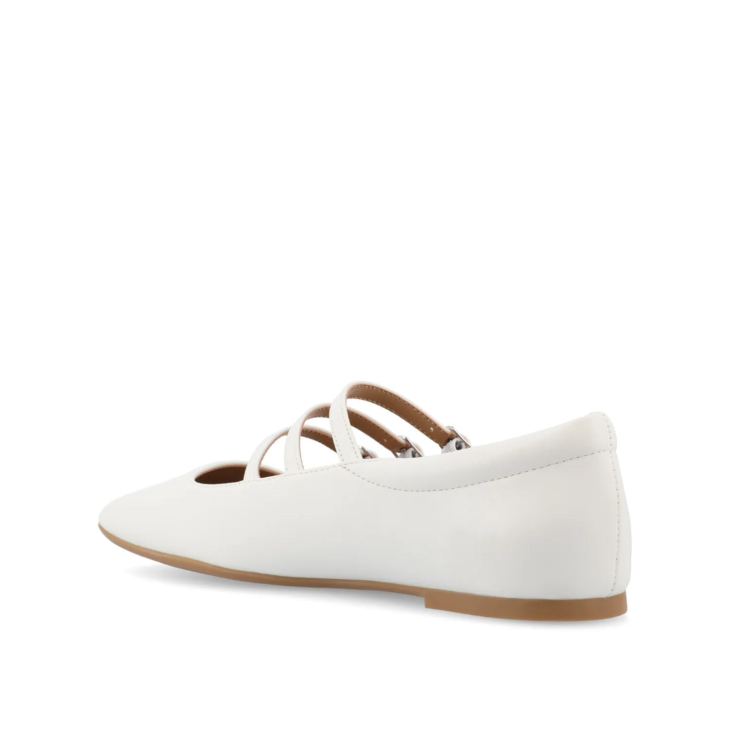 DARLIN FAUX LEATHER FLATS IN WIDE