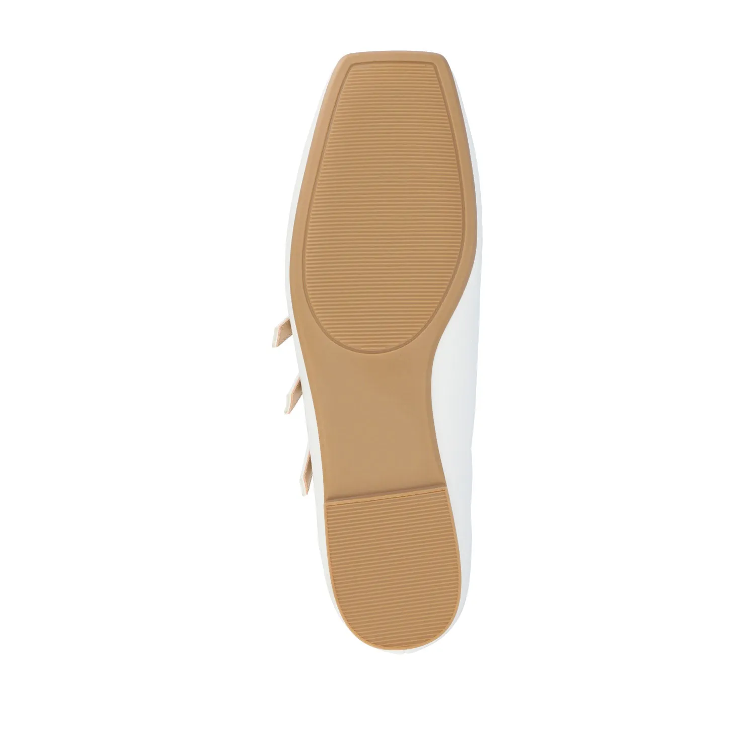 DARLIN FAUX LEATHER FLATS IN WIDE