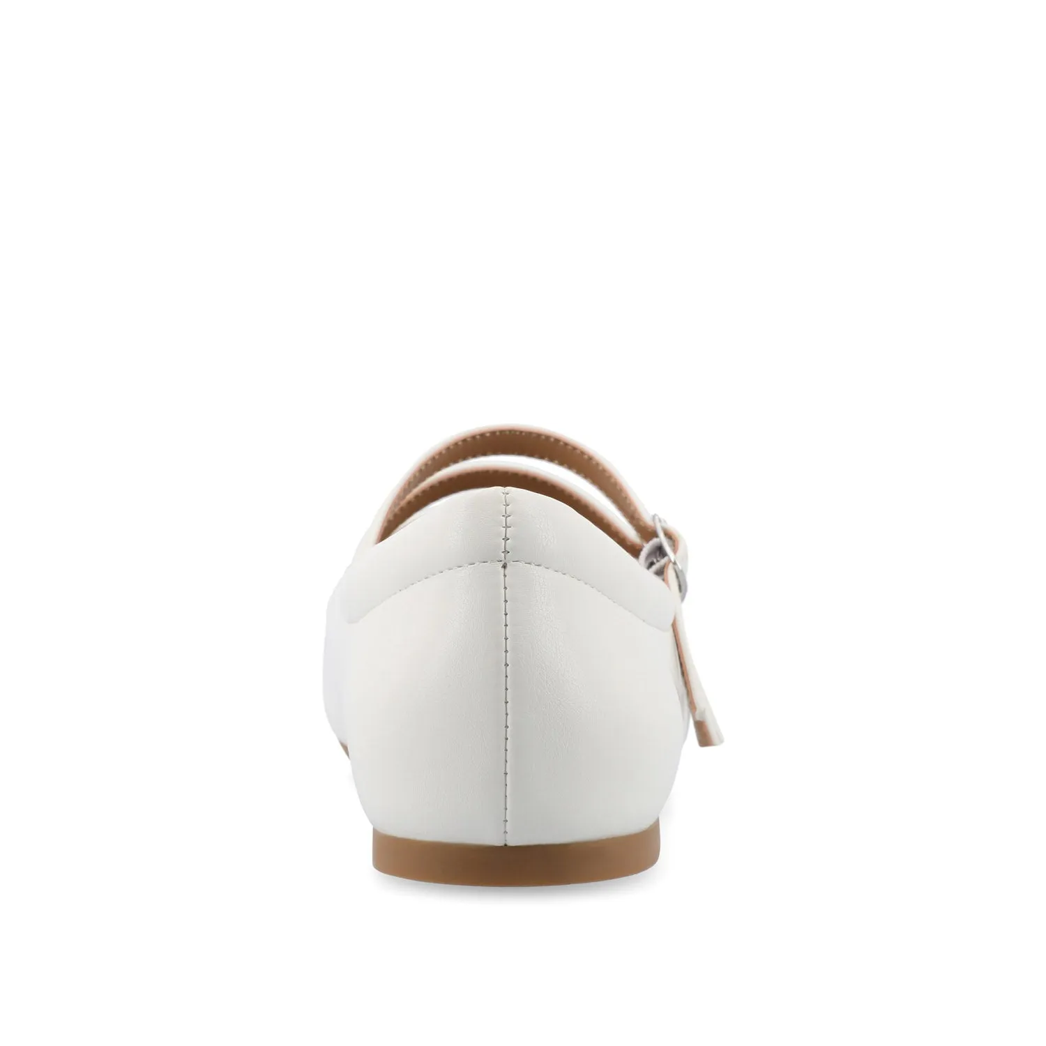 DARLIN FAUX LEATHER FLATS IN WIDE