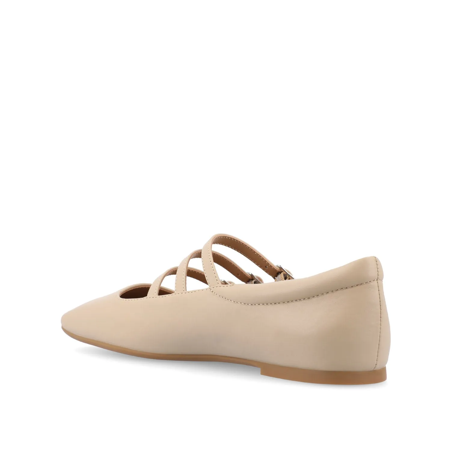 DARLIN FAUX LEATHER FLATS IN WIDE