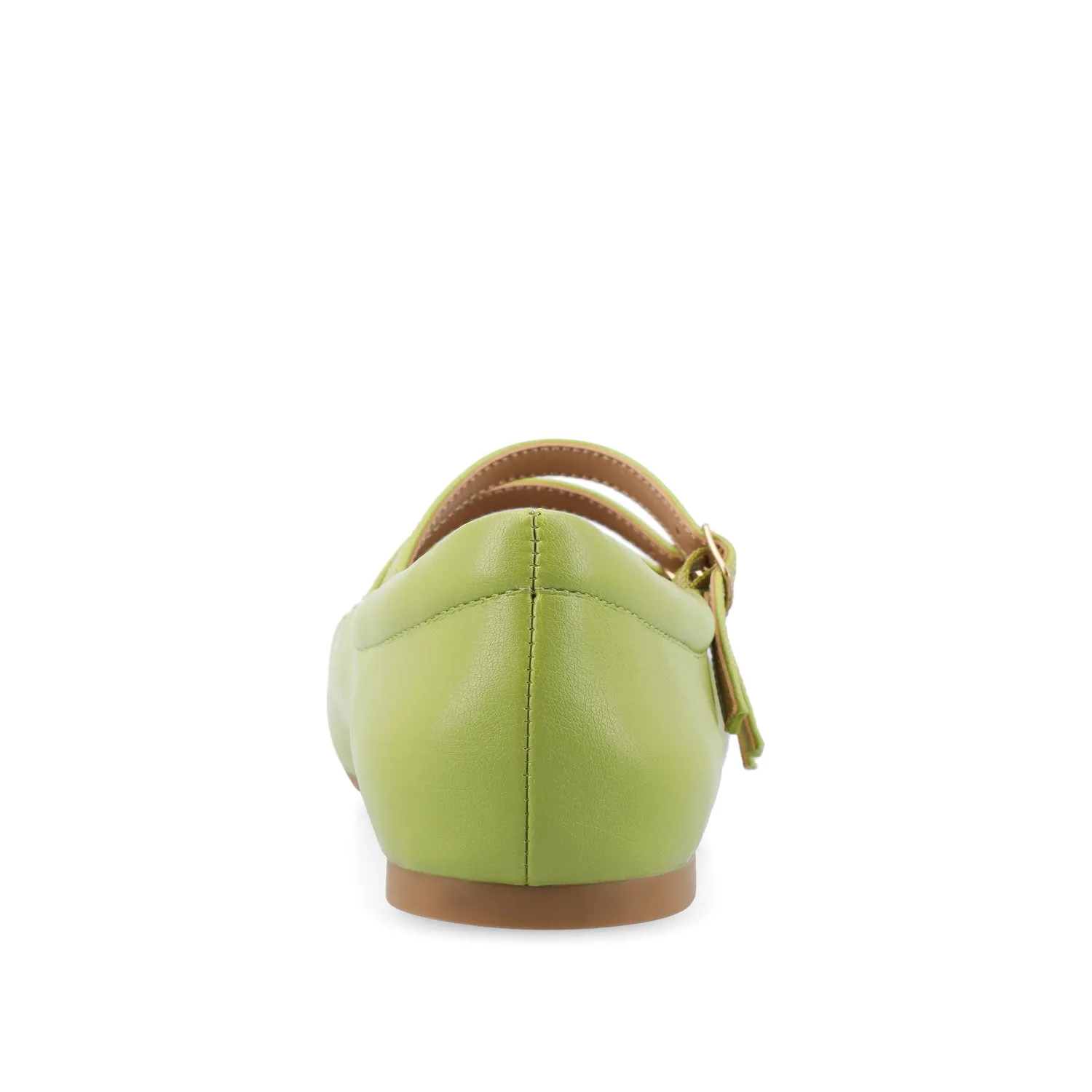 DARLIN FAUX LEATHER FLATS IN WIDE