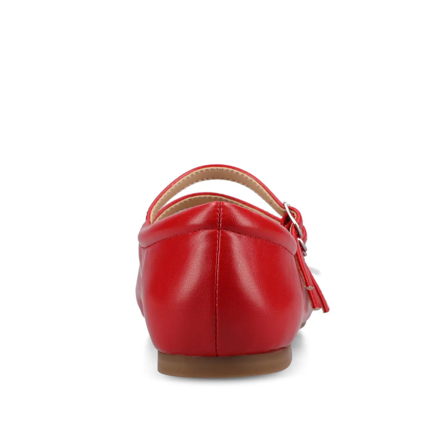 DARLIN FAUX LEATHER FLATS IN WIDE