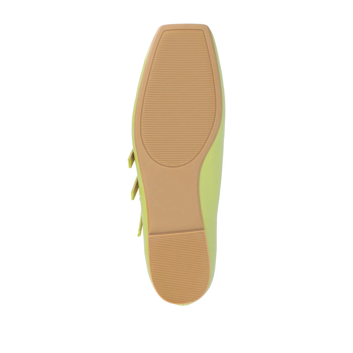 DARLIN FAUX LEATHER FLATS IN WIDE