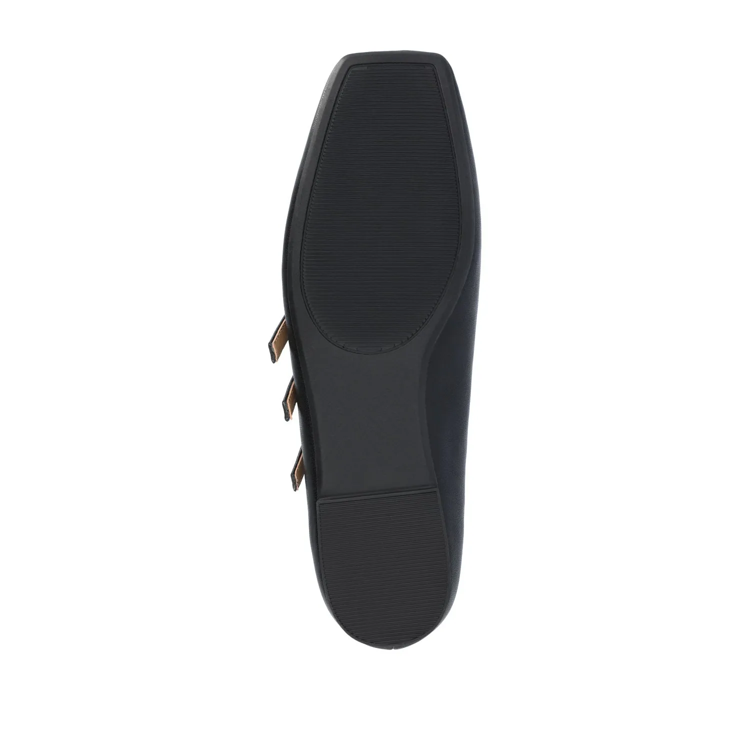 DARLIN FAUX LEATHER FLATS IN WIDE