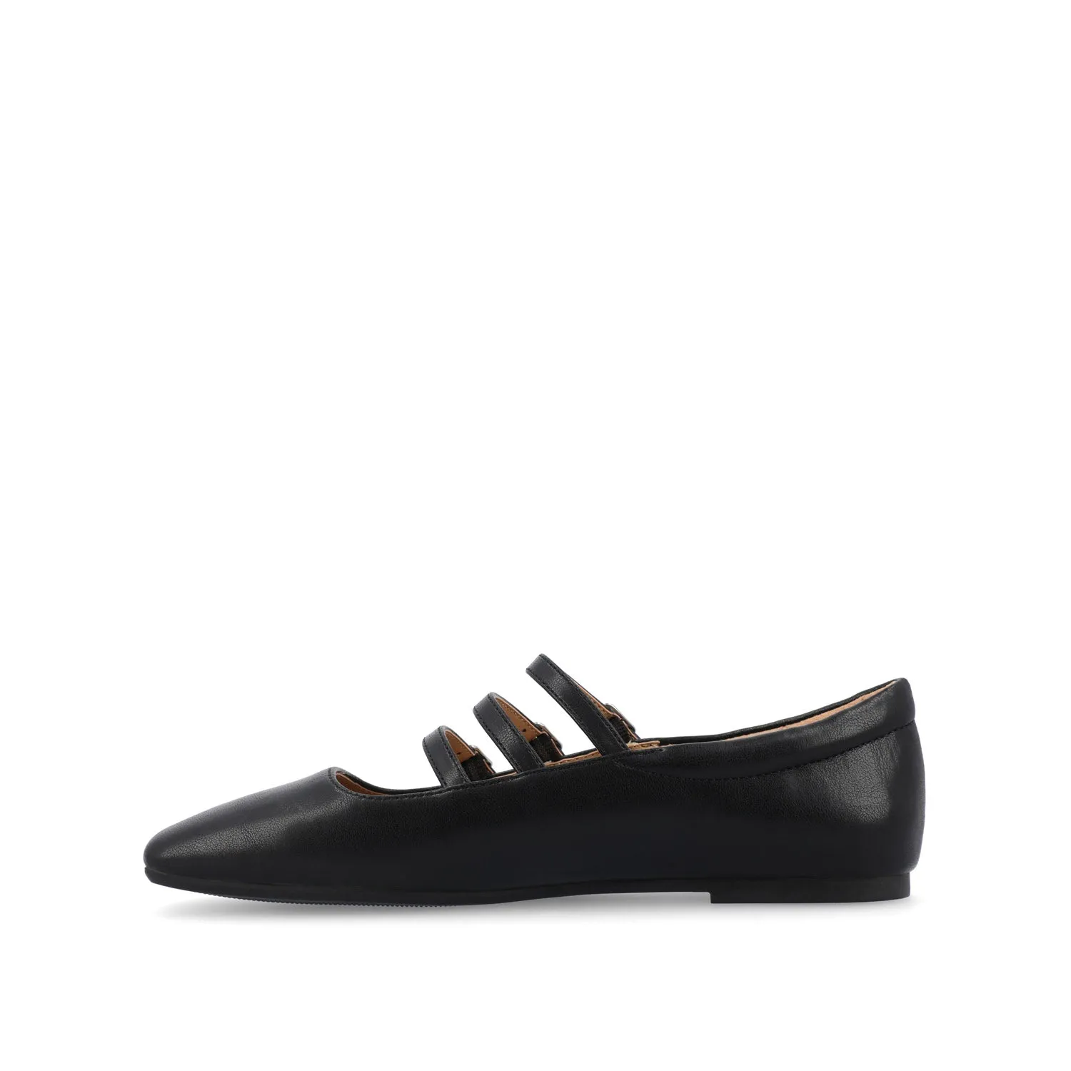 DARLIN FAUX LEATHER FLATS IN WIDE