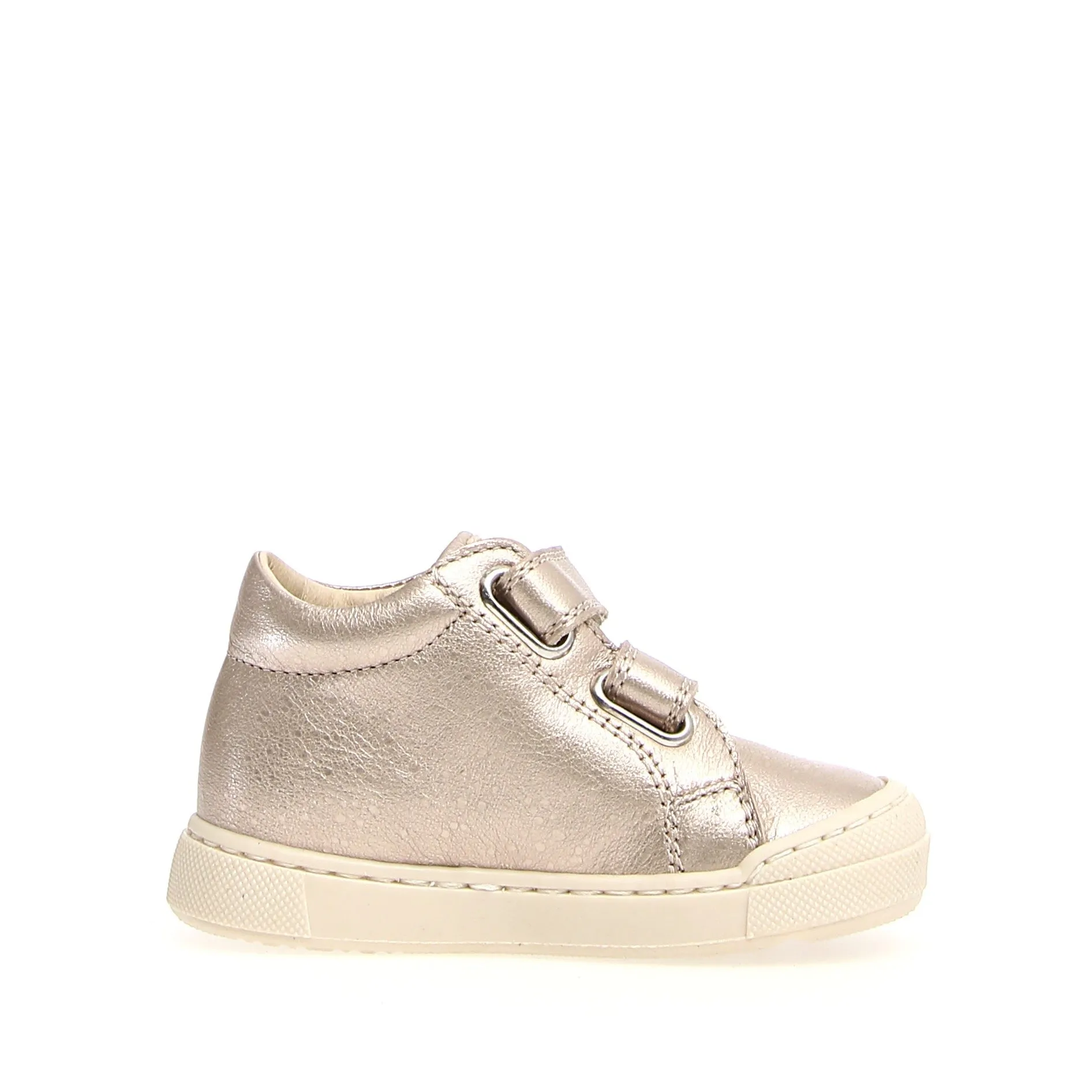 Falcotto Girl's Gazer VL Sneakers, Metallic Pebbled/Calf Cipria