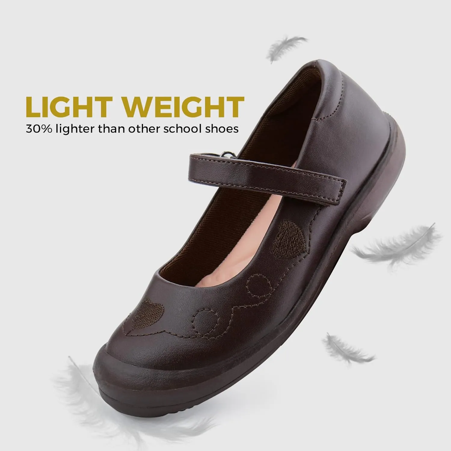firelli Girl's Mary Jane School Uniform Shoes Comfortable Girls Dress Shoes