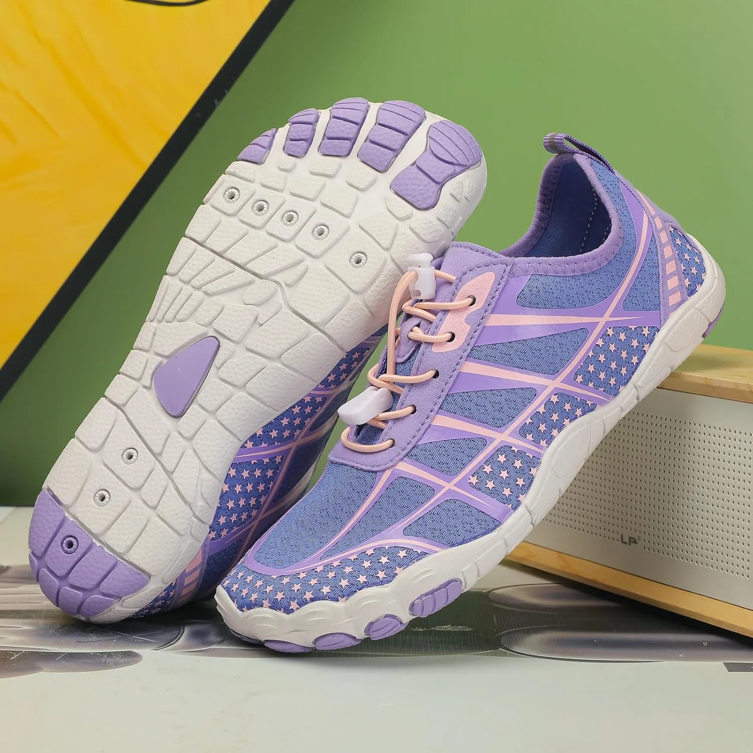 Hike Barefoot Shoes Womens Men,Athletic Hiking Footwear Barefoot,Non-Slip Athletic Barefoot Shoes Wide Toe Box Toe Water Shoes Quick Dry Zero Drop Trail Running Shoes