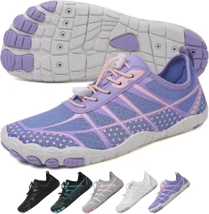 Hike Barefoot Shoes Womens Men,Athletic Hiking Footwear Barefoot,Non-Slip Athletic Barefoot Shoes Wide Toe Box Toe Water Shoes Quick Dry Zero Drop Trail Running Shoes