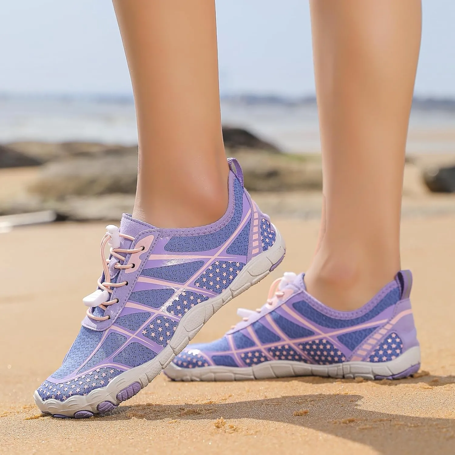Hike Barefoot Shoes Womens Men,Athletic Hiking Footwear Barefoot,Non-Slip Athletic Barefoot Shoes Wide Toe Box Toe Water Shoes Quick Dry Zero Drop Trail Running Shoes