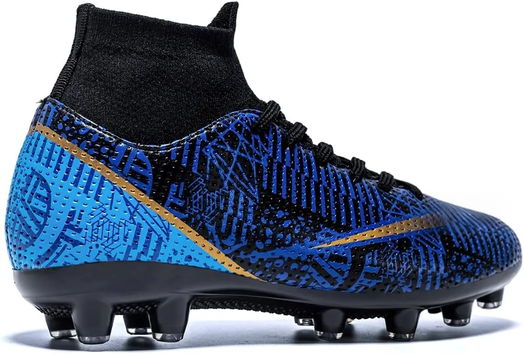 Kids Soccer Cleats Boys Girls Firm Ground Professional Athletic Outdoor Football Shoes
