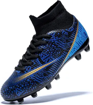 Kids Soccer Cleats Boys Girls Firm Ground Professional Athletic Outdoor Football Shoes