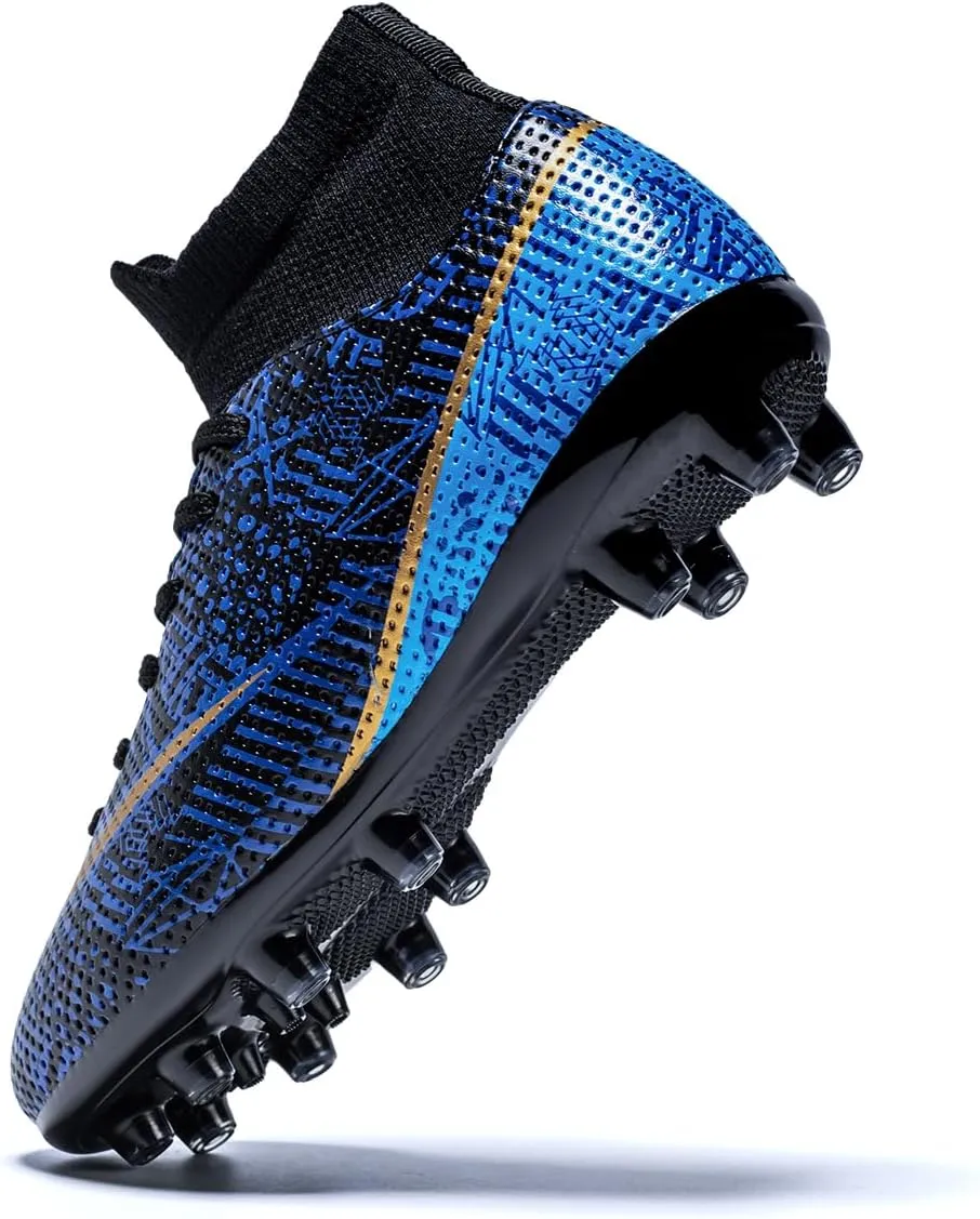Kids Soccer Cleats Boys Girls Firm Ground Professional Athletic Outdoor Football Shoes