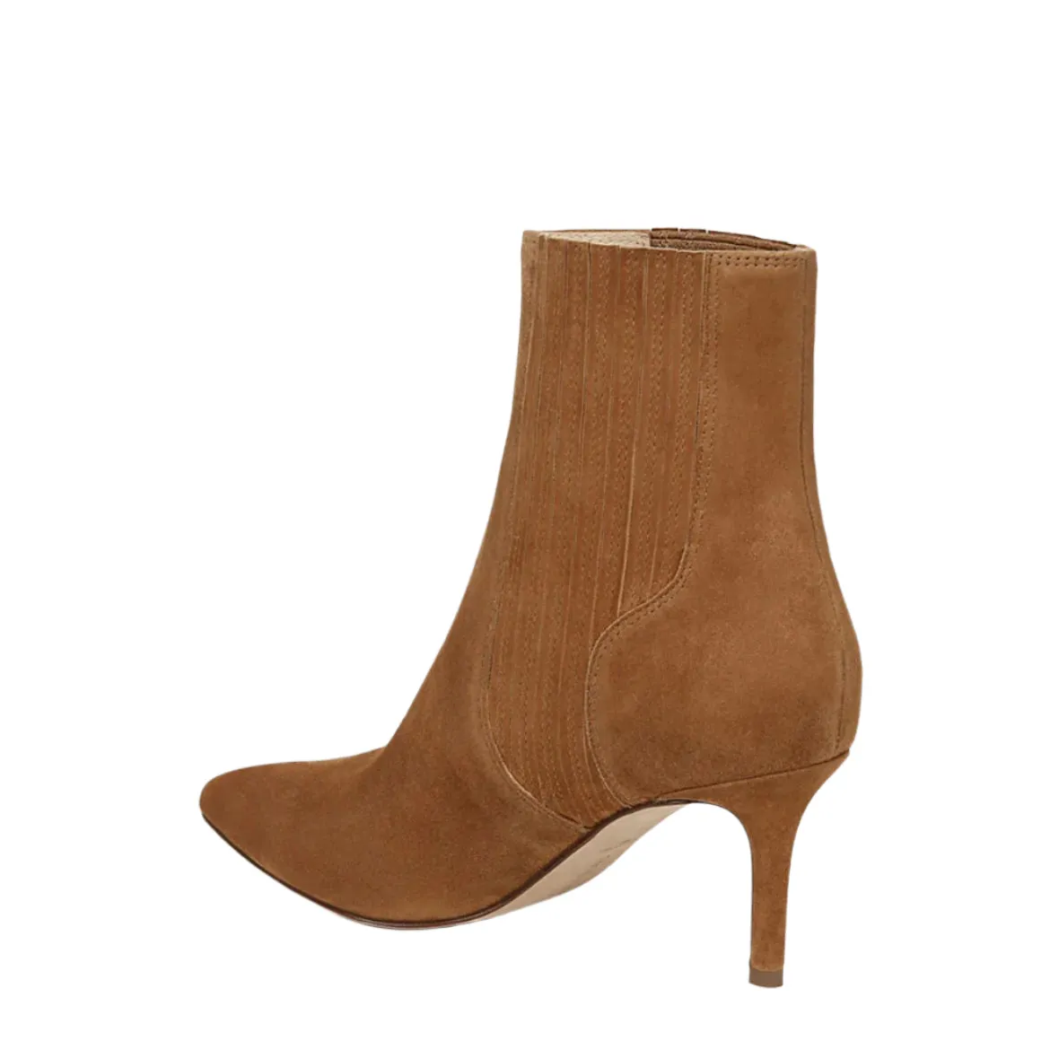 Lisa Suede Mid-Heel Bootie