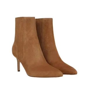 Lisa Suede Mid-Heel Bootie