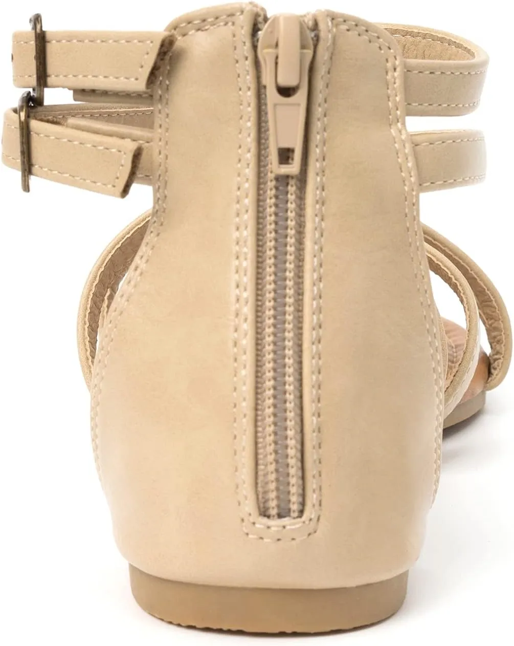 Luffymomo Women's Gladiator Strap Sandals Flat Fisherman Thong Cross Strappy Sandals