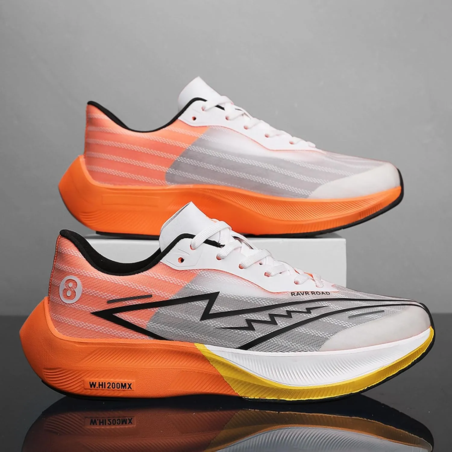 Man's Slip On Running Shoes Lightweight Carbon Plated Board Breathable Casual Non-Slip Sneakers for Gym Jogging Travel Work