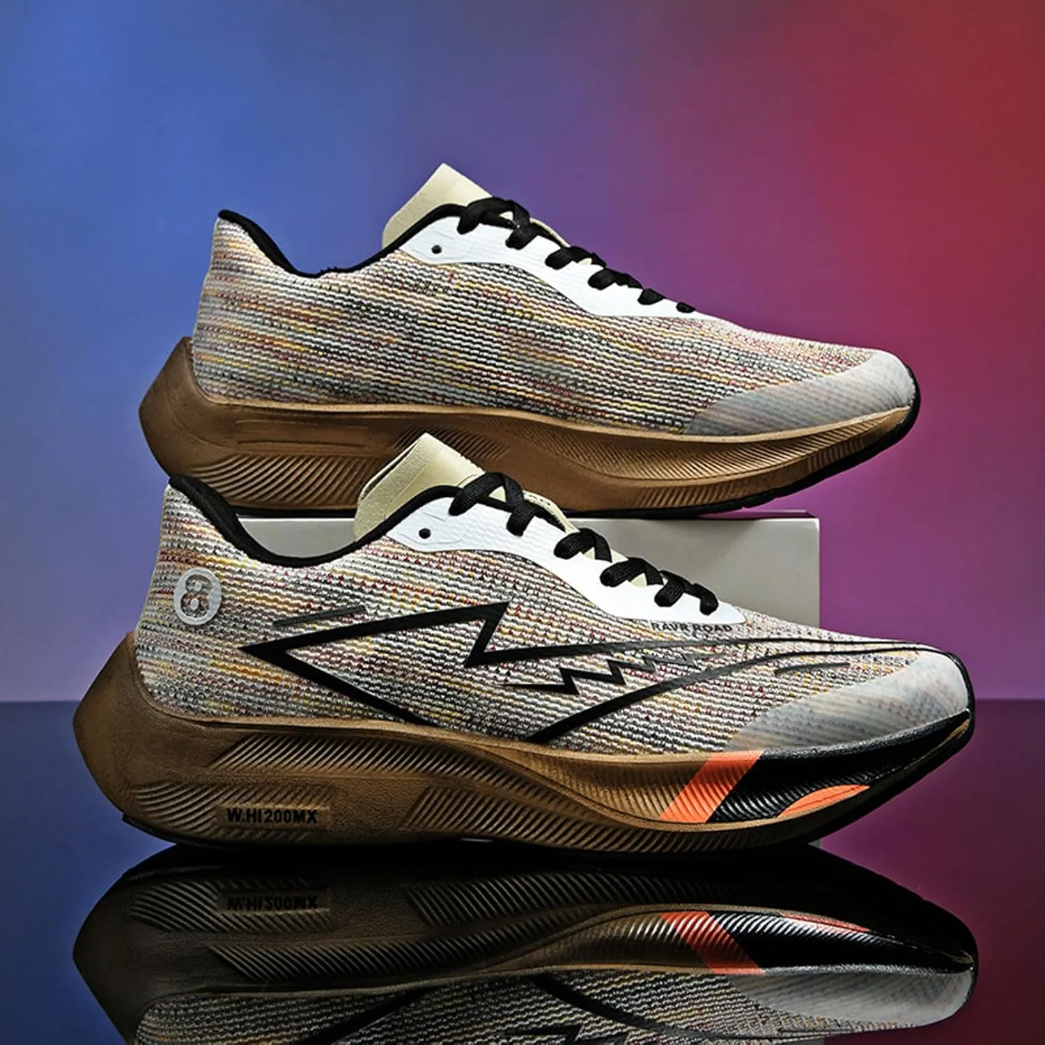 Man's Slip On Running Shoes Lightweight Carbon Plated Board Breathable Casual Non-Slip Sneakers for Gym Jogging Travel Work