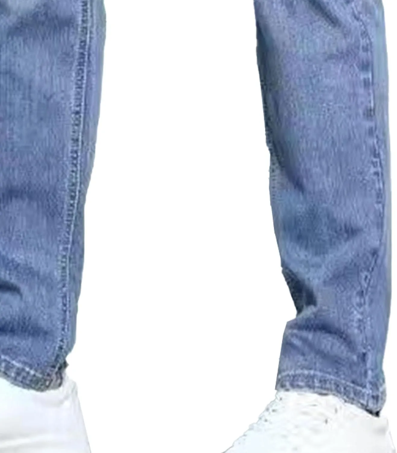 Men's Casual Comfort Basic Jeans Straight Leg Stretch Solid Denim Pants Slim Fit Classic Jeans Trouser