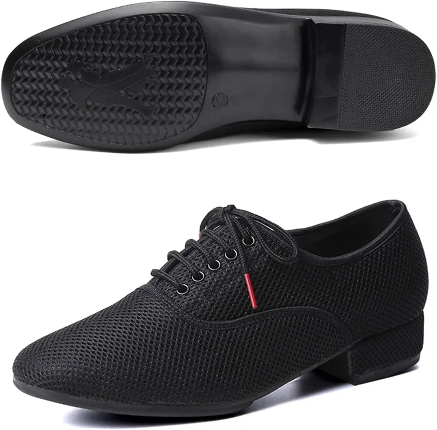 Men's Latin Dance Shoes Male Latin Dance Shoes Men Salsa Jazz Dancing Boys Ballroom Modern Tango Shoes Black Mesh Soft Sole