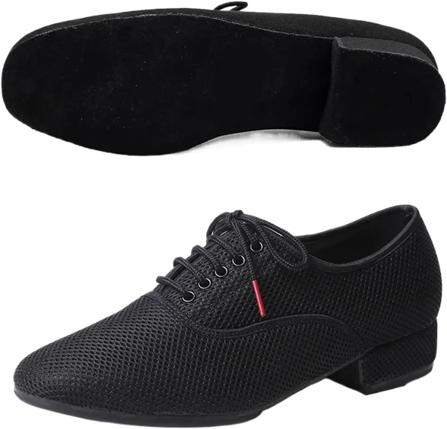 Men's Latin Dance Shoes Male Latin Dance Shoes Men Salsa Jazz Dancing Boys Ballroom Modern Tango Shoes Black Mesh Soft Sole