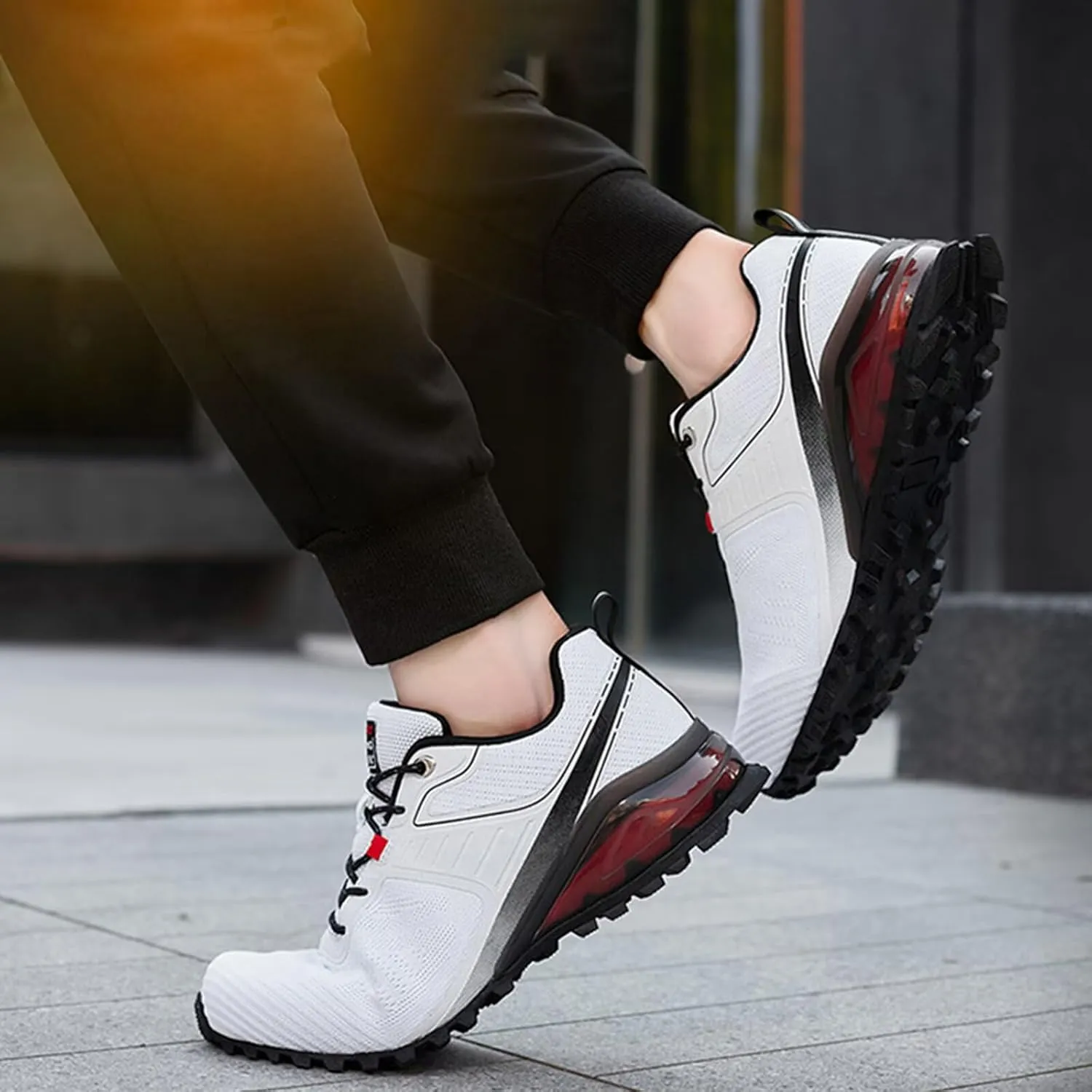 Mens Trail Running Shoes Fashion Walking Hiking Sneakers Upgrade Stability Waterproof & Non-Slip Walking Shoes Trail Running Cross Training