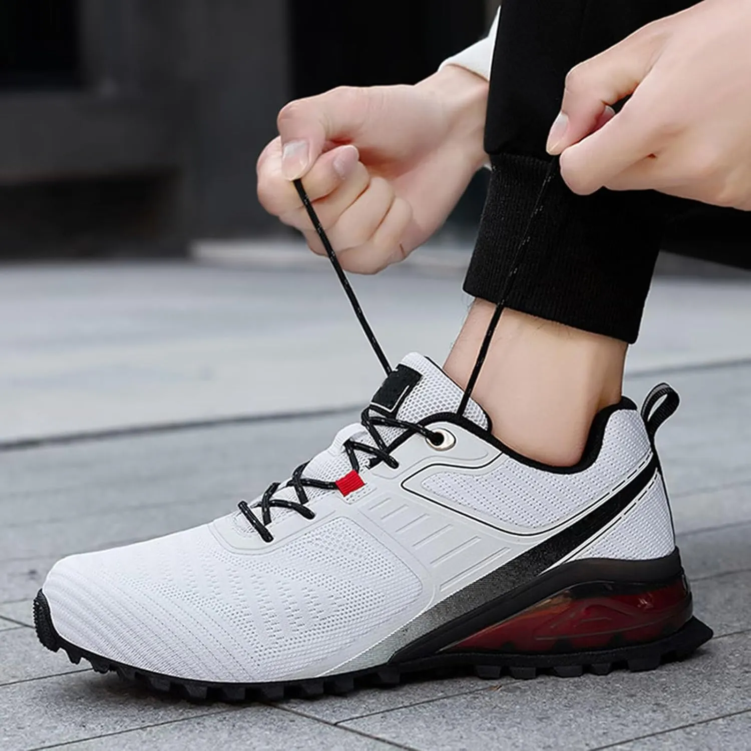Mens Trail Running Shoes Fashion Walking Hiking Sneakers Upgrade Stability Waterproof & Non-Slip Walking Shoes Trail Running Cross Training