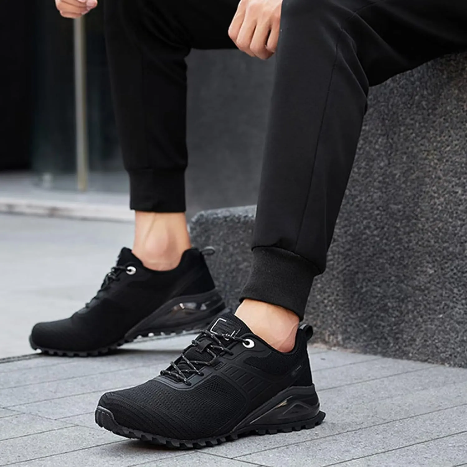 Mens Trail Running Shoes Fashion Walking Hiking Sneakers Upgrade Stability Waterproof & Non-Slip Walking Shoes Trail Running Cross Training