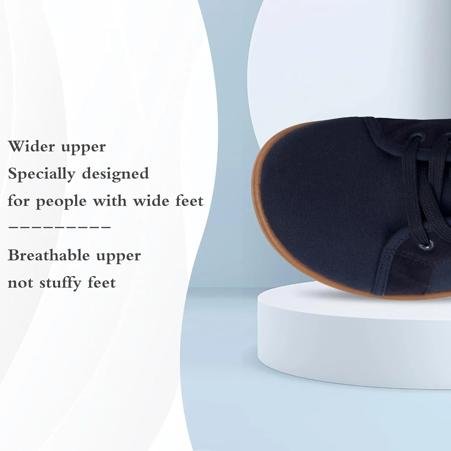 Men's Walking Shoes Wide Toe Trail Runner Fashion Sneakers for Men Comfortable Lightweight Gym Non-Slip Low Top Laced-up