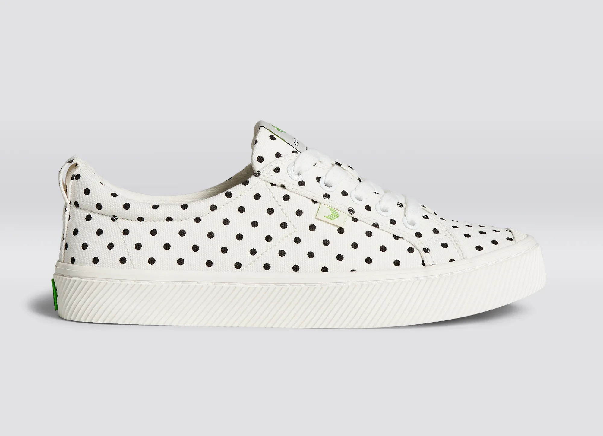 OCA Low White Canvas Black Polka Dots Sneaker