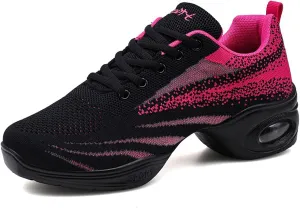 ONAIC Jazz Dance Shoes for Women Lace-Up Modern Dance Shoes Non-Slip Comfort Platform Walking Dance Shoes