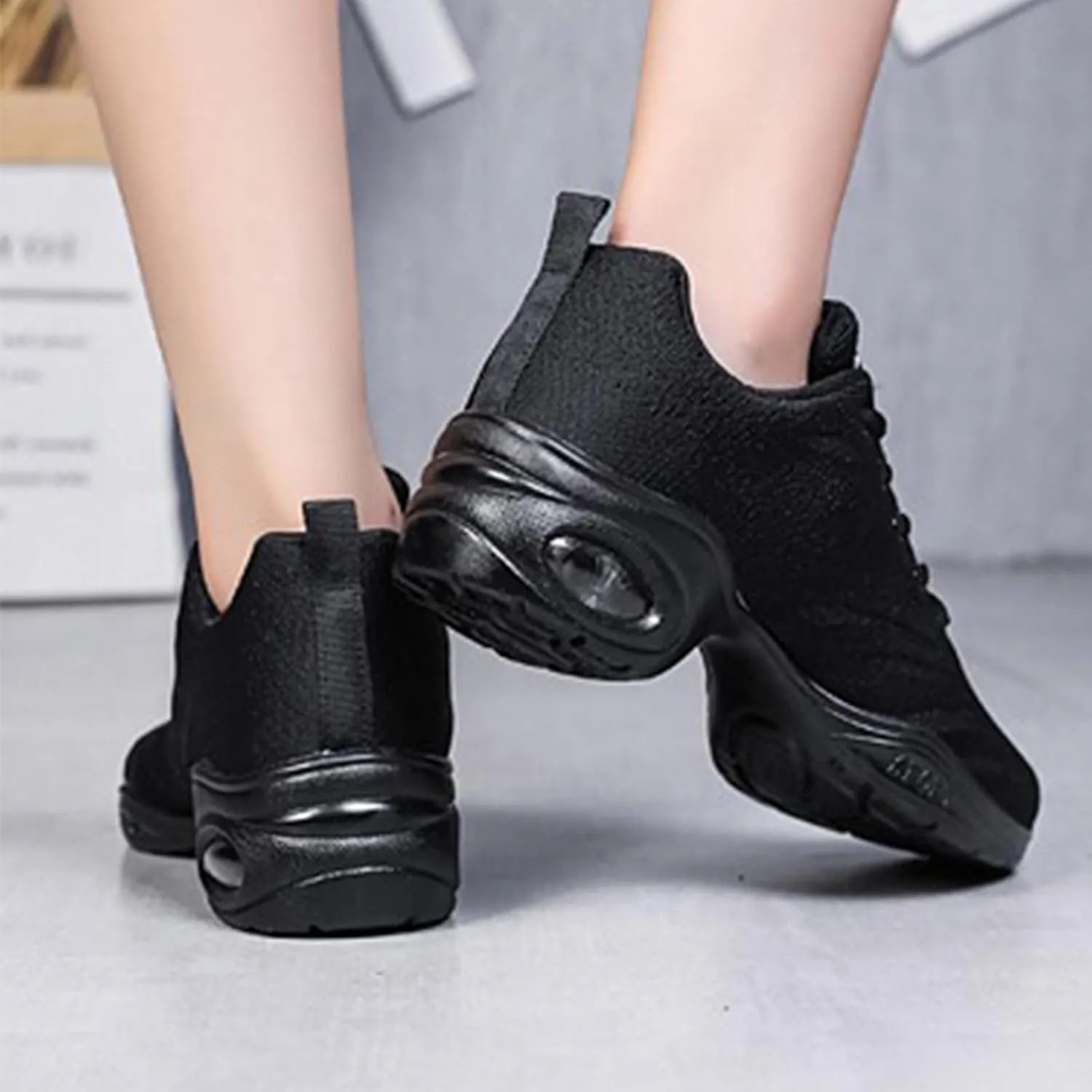 ONAIC Jazz Dance Shoes for Women Lace-Up Modern Dance Shoes Non-Slip Comfort Platform Walking Dance Shoes