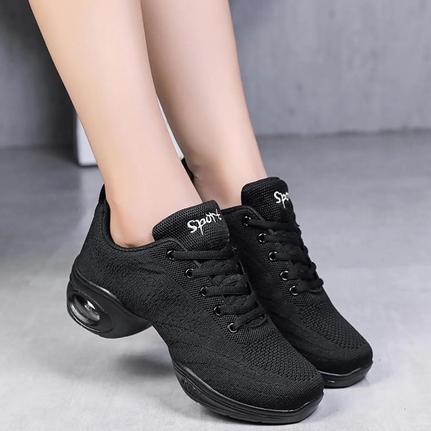 ONAIC Jazz Dance Shoes for Women Lace-Up Modern Dance Shoes Non-Slip Comfort Platform Walking Dance Shoes