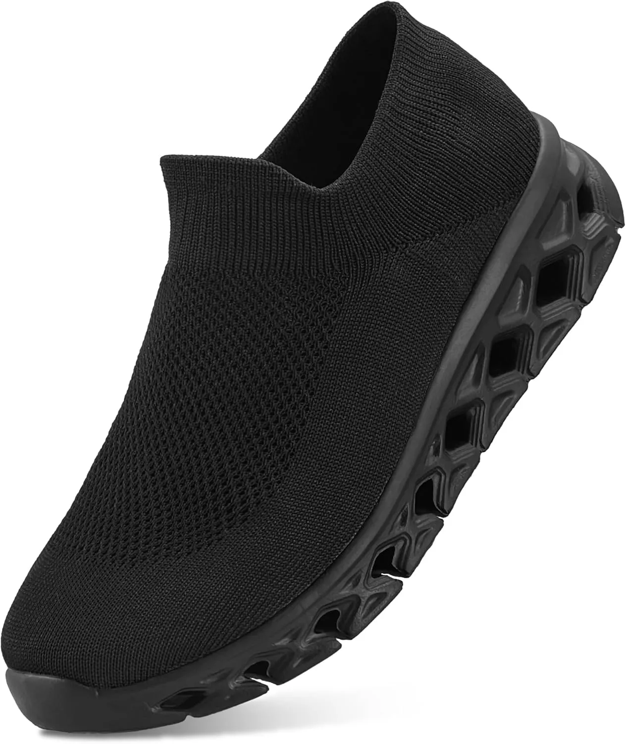 Orthopedic Shoes for Women Men Wide Slip On Walking Sock Shoes with Arch Support Comfortable Sneaker for Plantar Fasciitis Pain Relief