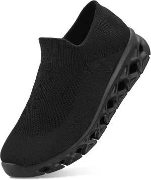 Orthopedic Shoes for Women Men Wide Slip On Walking Sock Shoes with Arch Support Comfortable Sneaker for Plantar Fasciitis Pain Relief