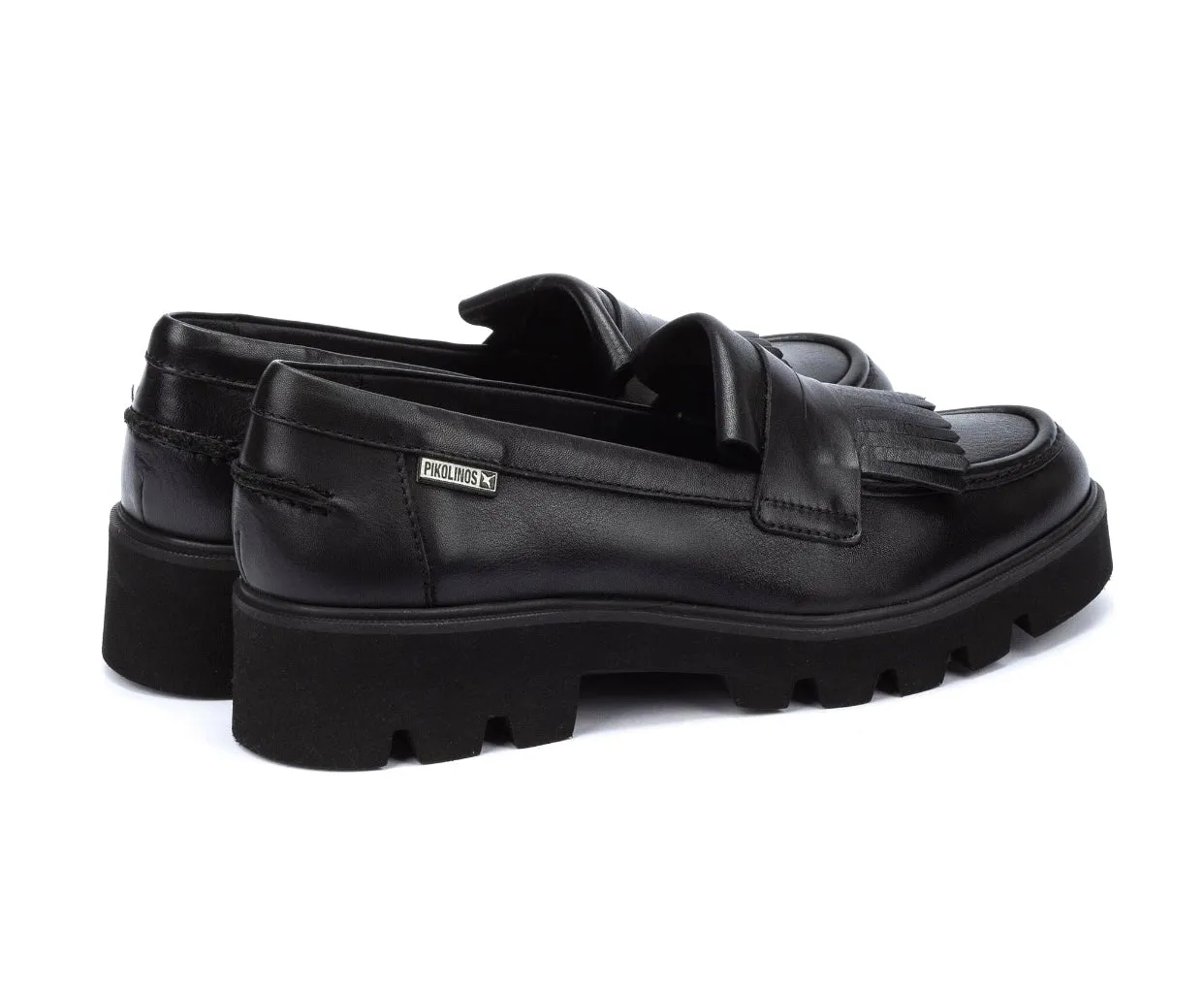 Pikolinos Salamanca W6Y-3631 Black Tassel Platform Loafer Slip On Shoe Made In Spain