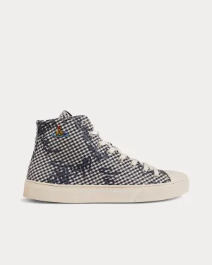 Plimsoll Gingham / VW Black High Top Sneakers