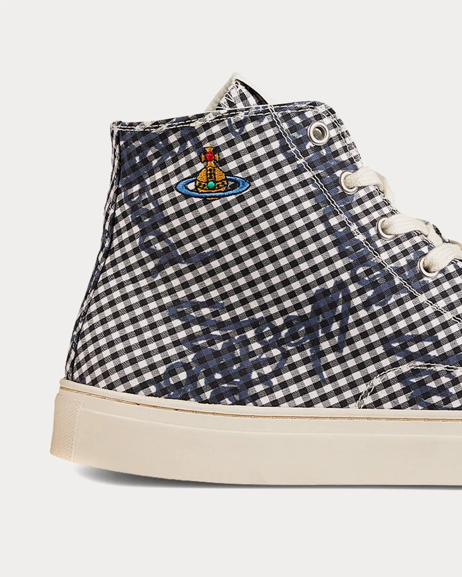 Plimsoll Gingham / VW Black High Top Sneakers